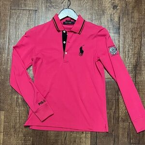 Ralph Lauren Pink Golf Polo | Long Sleeve | Small